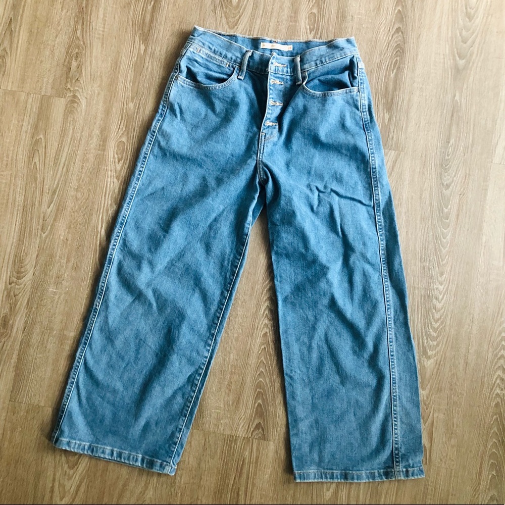 Levi’s Mile High Cropped Wide Leg Jeans